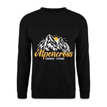 Alpenüberquerung Tegernsee Sterzing Alpencross - Unisex Pullover - Schwarz - Vorne - Alina (178cm) & Michal (187cm)