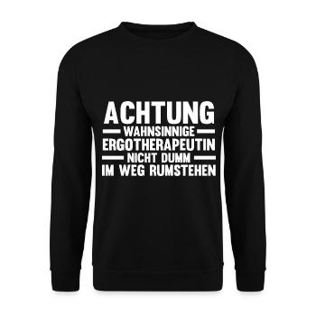 Ergotherapie Ergotherapeutin - Unisex Pullover - Schwarz - Vorne - Alina (178cm) & Michal (187cm)