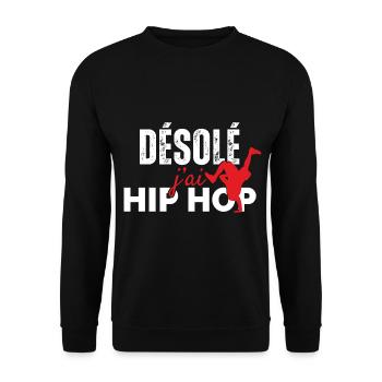 Sorry I Hip Hop - Unisex Pullover - Schwarz - Vorne - Alina (178cm) & Michal (187cm)