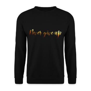 T-shirt – motivation and minimalist style - Unisex Sweatshirt - black - Front - Alina (178cm) & Michal (187cm)