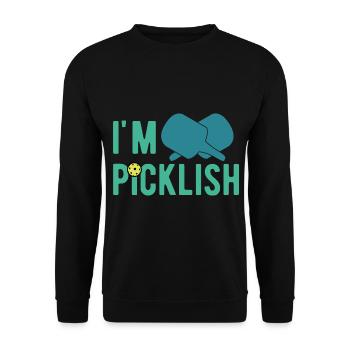 Pickleballs Pickleball - Unisex Pullover - Schwarz - Vorne - Alina (178cm) & Michal (187cm)