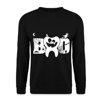 Dentist Halloween Costume Dental Assistant - Unisex Sweatshirt - black - Front - Alina (178cm) & Michal (187cm)
