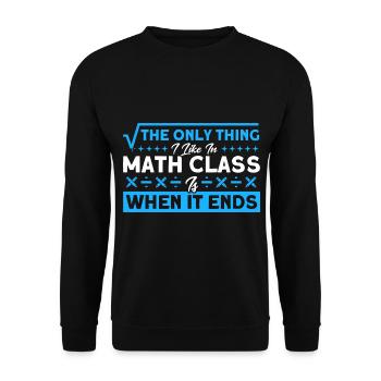 Math Mathematics Science Math Gift - Unisex Sweatshirt - black - Front - Alina (178cm) & Michal (187cm)