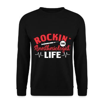 Anesthesia Anesthesia Technician Anesthesiologist - Unisex Sweatshirt - black - Front - Alina (178cm) & Michal (187cm)