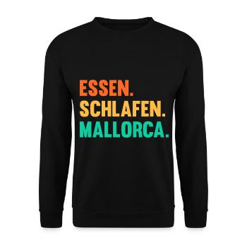 Party Urlaub Mallorca - Unisex Pullover - Schwarz - Vorne - Alina (178cm) & Michal (187cm)