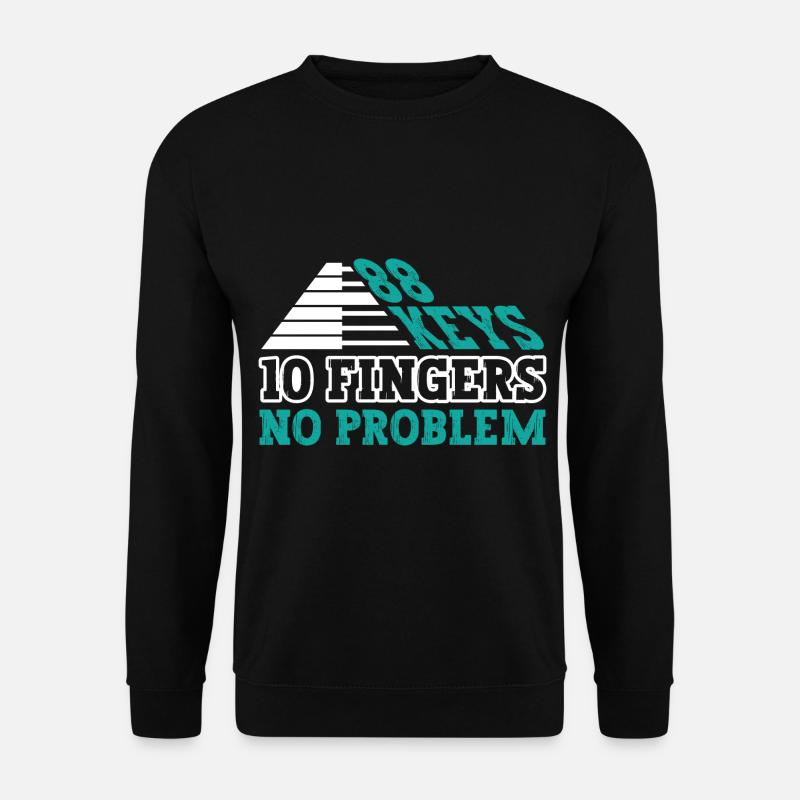 Klavier Piano Pianist Musikinstrumente - Unisex Pullover - Schwarz