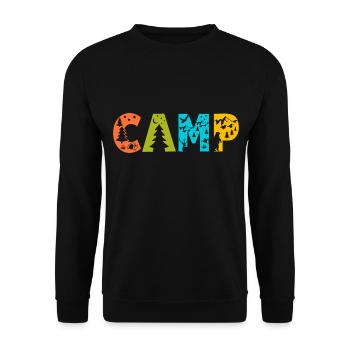 Camping Camper Campsite Nature Time Out Holiday - Unisex Sweatshirt - black - Front - Alina (178cm) & Michal (187cm)