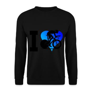 Roadbike Rennradfahrer Rennradfahren Herren - Unisex Pullover - Schwarz - Vorne - Alina (178cm) & Michal (187cm)