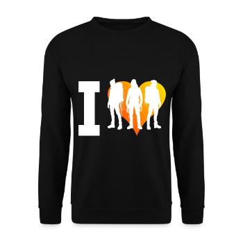 Bouldering Climbing Climbers Bouldering Men - Unisex Sweatshirt - black - Front - Alina (178cm) & Michal (187cm)
