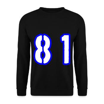 81 Number Symbol - Unisex Sweatshirt - black - Front - Alina (178cm) & Michal (187cm)
