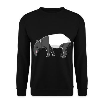 Tapir Zootier - Unisex Pullover - Schwarz - Vorne - Alina (178cm) & Michal (187cm)