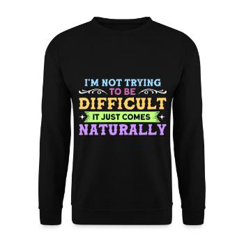 Personnes âgées Grand-père sarcastique - Sweat-shirt Unisexe - noir - Devant - Alina (178cm) & Michal (187cm)