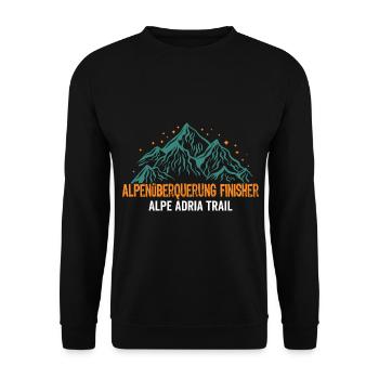 Alpenüberquerung Finisher Alpe Adria Trail - Unisex Pullover - Schwarz - Vorne - Alina (178cm) & Michal (187cm)