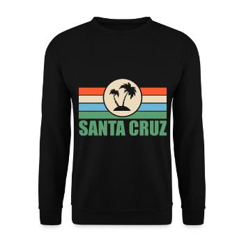 California Surfing Santa Cruz - Unisex Sweatshirt - black - Front - Alina (178cm) & Michal (187cm)