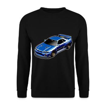 Jdm / Tuning / Turbocharger / Rims / Chiptuning - Unisex Sweatshirt - black - Front - Alina (178cm) & Michal (187cm)