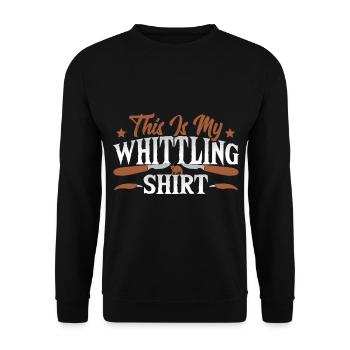 Holzschnitzerei, Schnitzausrüstung, Schnitzereien, - Unisex Pullover - Schwarz - Vorne - Alina (178cm) & Michal (187cm)