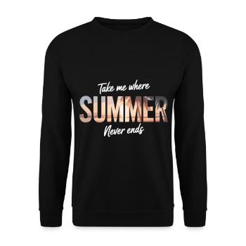 Where summer never ends - Unisex Sweatshirt - black - Front - Alina (178cm) & Michal (187cm)