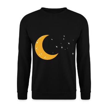 moon - Unisex Sweatshirt - black - Front - Alina (178cm) & Michal (187cm)