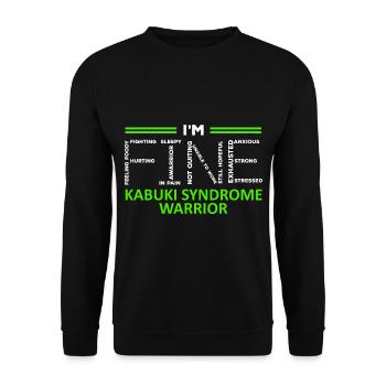 Kabuki Syndrome Awareness Im fine Green RibbonKabu - Unisex Pullover - Schwarz - Vorne - Alina (178cm) & Michal (187cm)