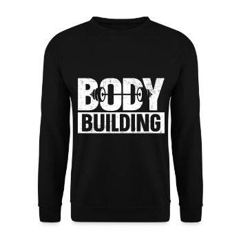 Bodybuilder Body Building Strength Training Gift - Unisex Sweatshirt - black - Front - Alina (178cm) & Michal (187cm)