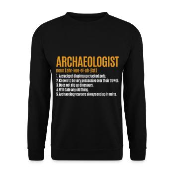 Archaeologist-Definition-Egyptian - Unisex Sweatshirt - black - Front - Alina (178cm) & Michal (187cm)