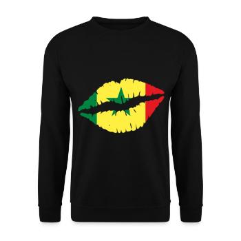 Senegal - Unisex Pullover - Schwarz - Vorne - Alina (178cm) & Michal (187cm)
