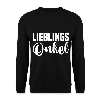 Patenonkel Onkel - Unisex Pullover - Schwarz - Vorne - Alina (178cm) & Michal (187cm)