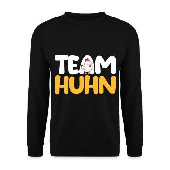 Huhn Landwirt Bauernhof Hühner - Unisex Pullover - Schwarz - Vorne - Alina (178cm) & Michal (187cm)