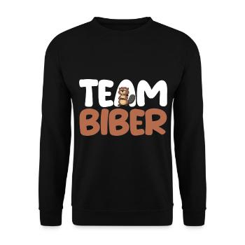Nagetier Biberliebhaber Biber - Unisex Pullover - Schwarz - Vorne - Alina (178cm) & Michal (187cm)