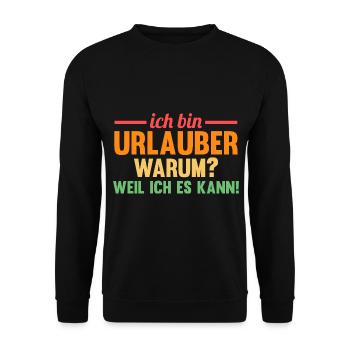 Sommerurlaub Urlauber Urlaub - Unisex Pullover - Schwarz - Vorne - Alina (178cm) & Michal (187cm)