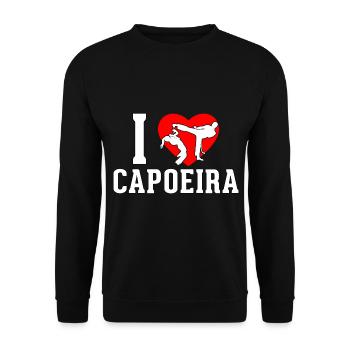 Ich liebe Capoeira - Unisex Pullover - Schwarz - Vorne - Alina (178cm) & Michal (187cm)