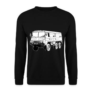 Pinzghauer710K - Unisex Sweatshirt - black - Front - Alina (178cm) & Michal (187cm)