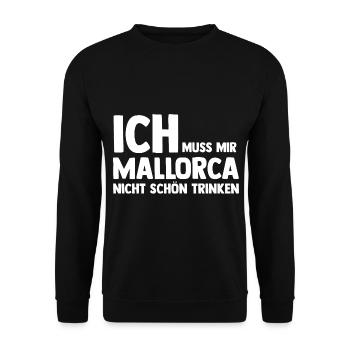 Party Urlaub Mallorca - Unisex Pullover - Schwarz - Vorne - Alina (178cm) & Michal (187cm)