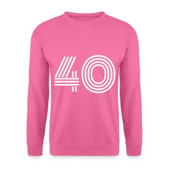 40 - Sweat-shirt Unisexe - rose - Devant