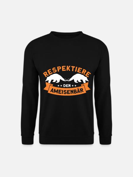 Wildtier Ameisenbär Anteater - Unisex Pullover - Schwarz