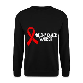 Myeloma Cancer Awareness Ribbon Myelomatosis - Unisex Sweatshirt - black - Front - Alina (178cm) & Michal (187cm)