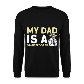 Papa Policier Du Service de Police Policier - Sweat-shirt Unisexe - noir - Devant - Alina (178cm) & Michal (187cm)