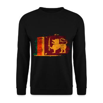 Sri Lanka Flag - Unisex Sweatshirt - black - Front - Alina (178cm) & Michal (187cm)