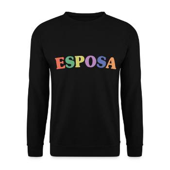 Esposa Cool Wife To Be Bride Couple Wedding Gift - Unisex Sweatshirt - black - Front - Alina (178cm) & Michal (187cm)
