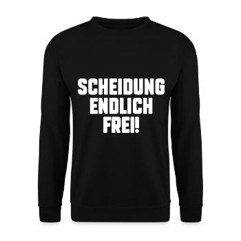 Geschieden Scheidung Scheidungsparty - Unisex Pullover - Schwarz - Vorne - Alina (178cm) & Michal (187cm)