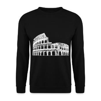 Kolosseum Rom Kolosseum Italien Souvenir Denkmal - Unisex Pullover - Schwarz - Vorne - Alina (178cm) & Michal (187cm)