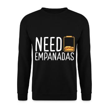 Empanadas Making Need Empanada Hispanic Food - Unisex Sweatshirt - black - Front - Alina (178cm) & Michal (187cm)