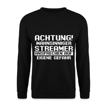 Gaming Zocken Zocker Gamer Streaming Prinzessin St - Unisex Pullover - Schwarz - Vorne - Alina (178cm) & Michal (187cm)
