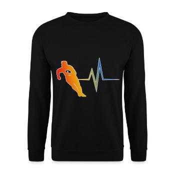 Rugby - Unisex Pullover - Schwarz - Vorne - Alina (178cm) & Michal (187cm)