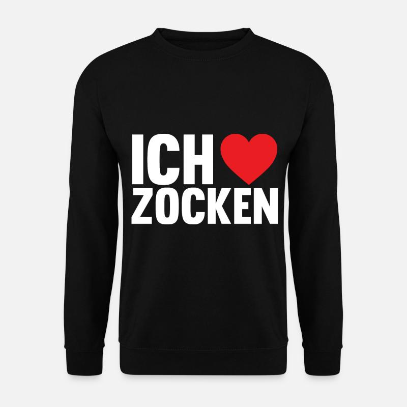 Zocker Zocken Gamer - Unisex Pullover - Schwarz
