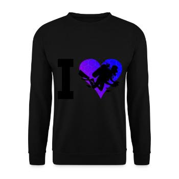 Plongeur Plongée sous-marine Taucher Scuba Taucher - Sweat-shirt Unisexe - noir - Devant - Alina (178cm) & Michal (187cm)