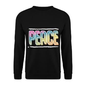 Peace - Unisex Pullover - Schwarz - Vorne - Alina (178cm) & Michal (187cm)