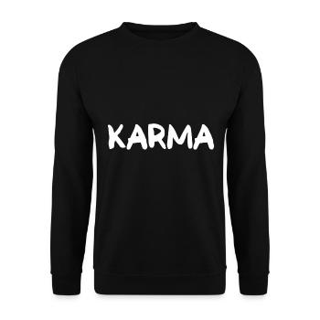 karma - Unisex Sweatshirt - black - Front - Alina (178cm) & Michal (187cm)