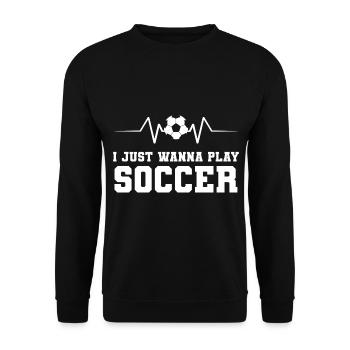 Fußball Fussball Fußballer Fußballspieler Trainer - Unisex Pullover - Schwarz - Vorne - Alina (178cm) & Michal (187cm)
