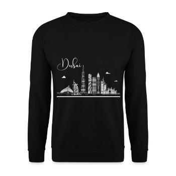 Dubai Vereinigte Arabische Emirate The Palm - Unisex Pullover - Schwarz - Vorne - Alina (178cm) & Michal (187cm)